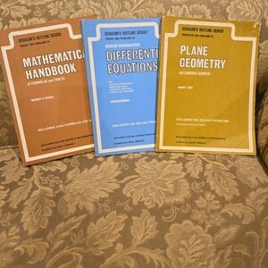 Lot of 3 Schaum's Outline Series McGraw-Hill Math  homeschool